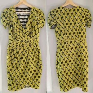 Modcloth green and black mini dress